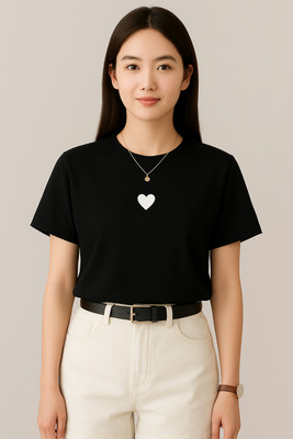 FAIRIANO Casual Printed Women Black Top