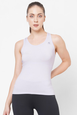 Laasa Sports Casual Solid Women White Top