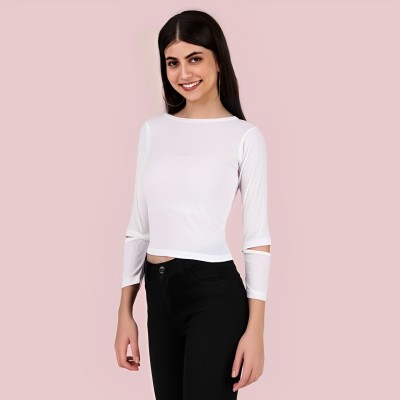 PP Vastram Casual Solid Women White Top