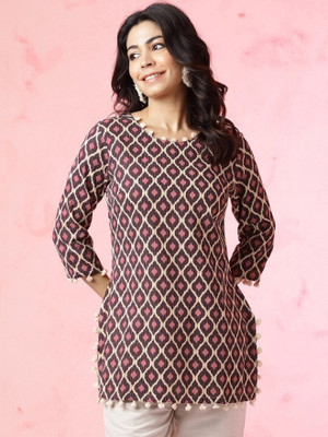 ANOUK Casual Printed Women Maroon Top