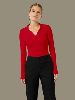 NAVYANKAA Casual Solid Women Red Top