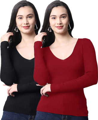 MOLASUS Casual Solid Women Multicolor Top