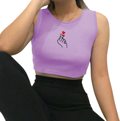 TeeWink Casual Graphic Print Women Purple Top