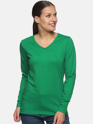 ShopGlobal Casual Solid Women Light Green Top
