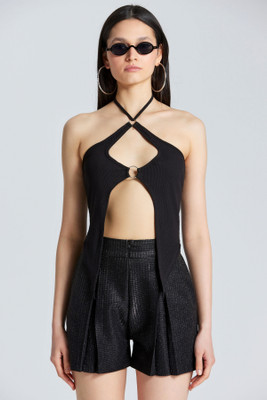 Zomoda Casual Solid Women Black Top
