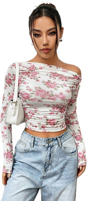 Istyle Can Casual Floral Print Women Pink Top