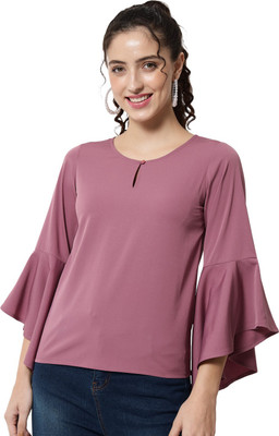 ALL WAYS YOU Casual Solid Women Pink Top