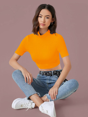 Kashonaa Casual Solid Women Yellow Top