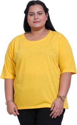 CANIDAE Casual Solid Women Yellow Top