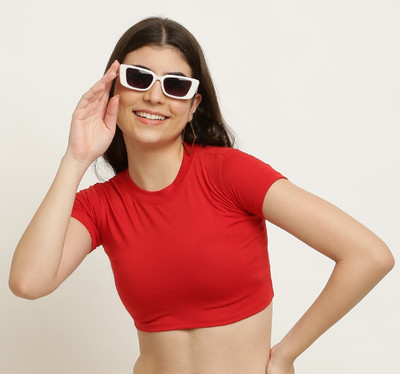 The Unicharm Casual Solid Women Red Top
