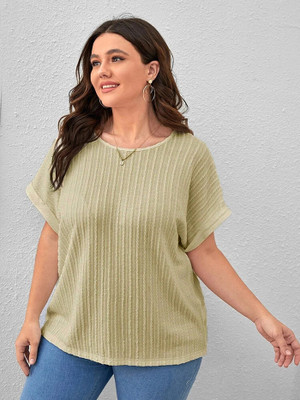 Zilcon Beach Wear Self Design Women Beige Top