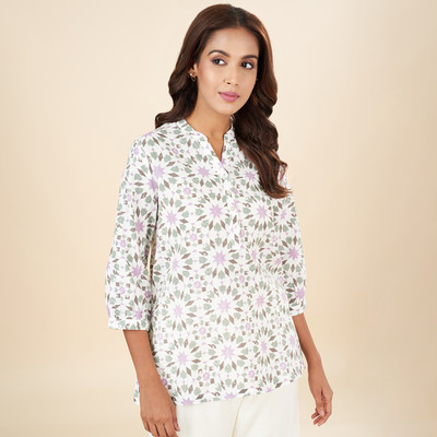 Akkriti by Pantaloons Casual Printed Women Purple Top
