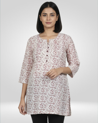 JB Vibe Collection Casual Striped, Printed Women White Top