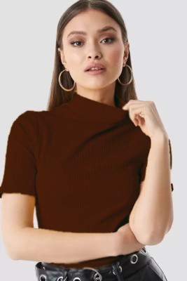 NQF Party Self Design Women Brown Top