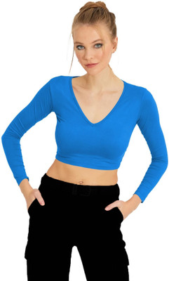jovo Party Self Design Women Light Blue Top
