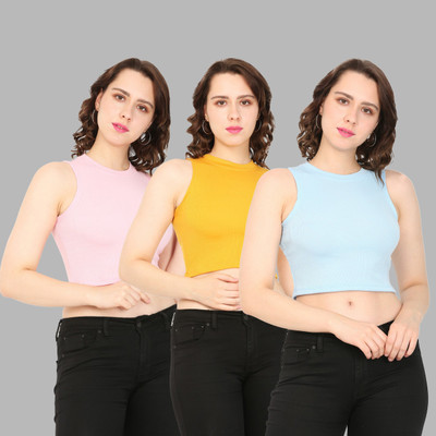 DIAZ Casual Solid Women Multicolor Top