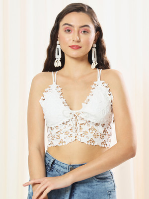 TANDUL Casual Solid Women White Top
