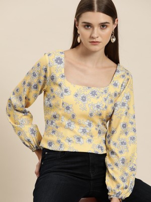 her by invictus Casual Printed Women Yellow Top