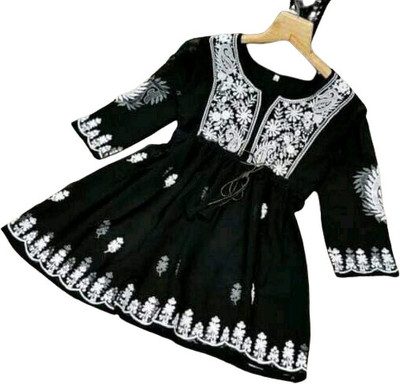 NAKODA DEZIRE Casual Self Design Women Black Top