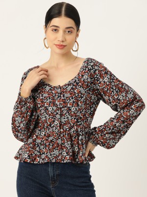 Rue Collection Casual Printed Women Multicolor Top