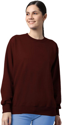 THE BLAZZE Casual Solid Women Maroon Top