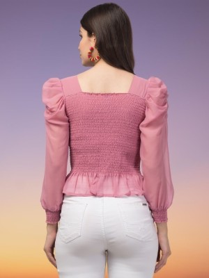 My Swag Casual Solid Women Pink Top