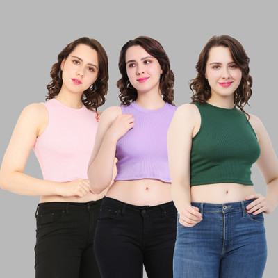 MYO Casual Solid Women Multicolor Top
