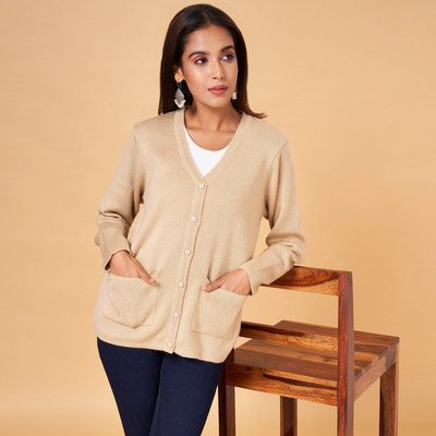 Rangmanch by Pantaloons Casual Solid Women Grey Top