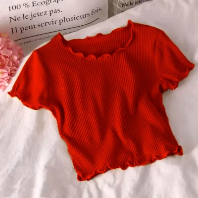 AVR Casual Self Design Women Red Top