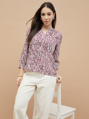 Fame Forever by Lifestyle Casual Printed Women Red Top