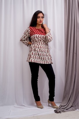 MOGUAVI Casual Printed Women White, Black, Maroon Top