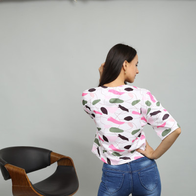 MYKUKI Casual Printed Women Multicolor Top