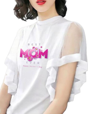 CNQFS FASHION Casual Solid Women White Top