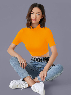 Kashonaa Casual Solid Women Yellow Top