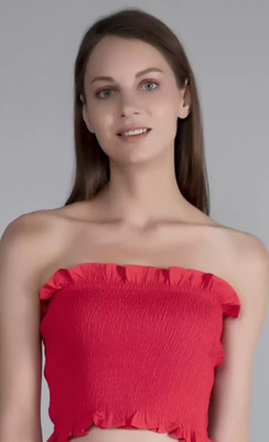chauhan enterprises Casual Solid Women Red Top
