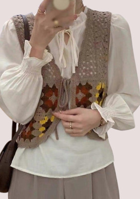 Laxmi Empire Casual Solid Women Brown Top