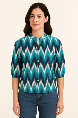 GLENZI Casual Printed Women Multicolor Top