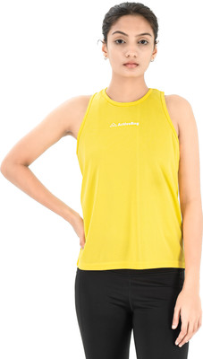 ActiveBug Casual Solid Women Yellow Top