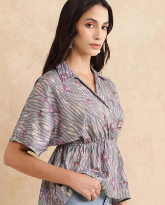 RAREISM Party Floral Print Women Multicolor Top