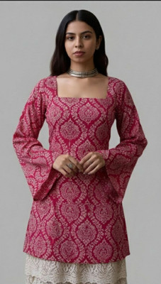 ROHIKA Party Printed Women Pink Top