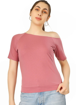 BlueFicus Casual Solid Women Pink Top