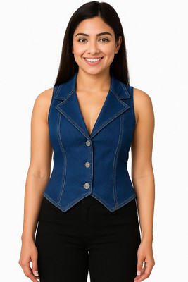 Ina fashion Casual Solid Women Dark Blue Top