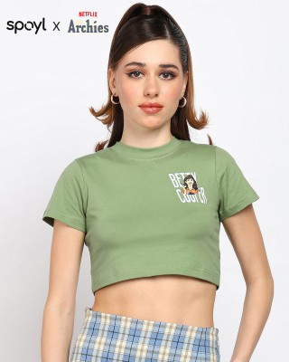 Unrule Casual Printed Women Green Top