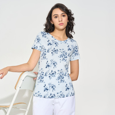 Honey By Pantaloons Casual Printed Women Blue Top