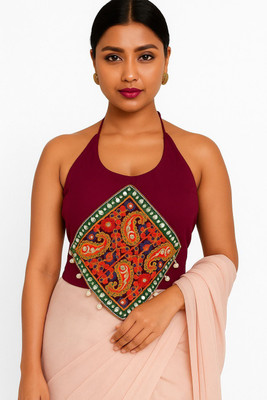 DHAROHHAR Casual Solid Women Maroon Top