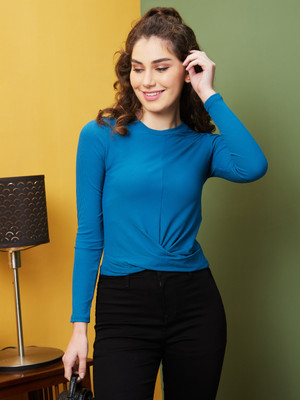 Globus Casual Solid Women Green Top
