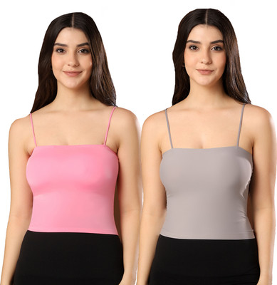 Paavki Casual Solid Women Pink, Grey Top