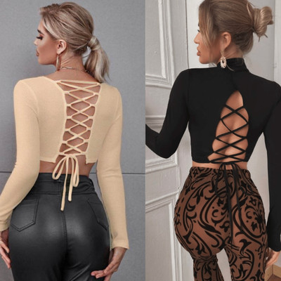 adicto hub Casual Solid Women Black, Beige Top