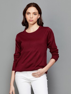 Fame Forever by Lifestyle Casual Solid Women Maroon Top