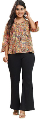 Anurang Casual Printed Women Multicolor Top